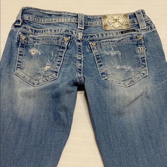 Miss Me Denim - Miss Me Signature Bootcut Distress MediumWash  Mid Rise Western Cowgirl 28 x 32”